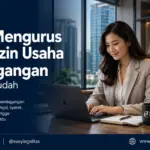 Ilustrasi proses mengurus Surat Izin Usaha Perdagangan melalui sistem OSS.